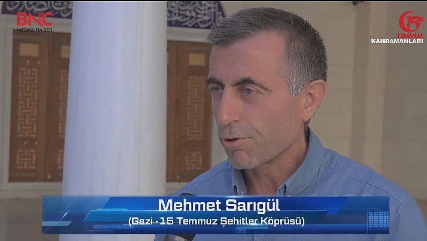Gazi Mehmet Sarıgül: Bu Şanlı Al Bayrağımıza kanım bulaşmış şeref duyuyorum bundan.